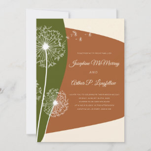Modern Dandelion Wedding Invitation