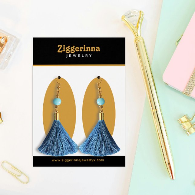 Modern Dangle Earrings Jewellery Display Card (Creator Uploaded)