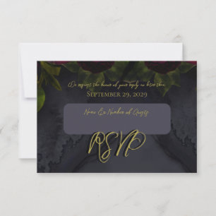 Modern Dark and Moody Watercolor RSVP Card