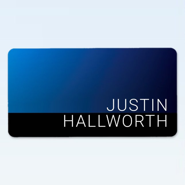 Modern Dark Blue Gradient & Minimal Editable Text Label (Creator Uploaded)