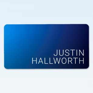 Modern Dark Blue Gradient & Minimal Editable Text Label