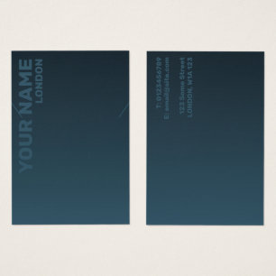 Modern dark blue gradient necklace display card