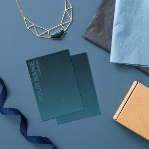 Modern dark blue gradient necklace display card