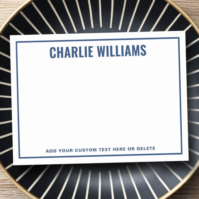 Modern dark blue name border post-it notes (Modern dark blue name border post-it notes)