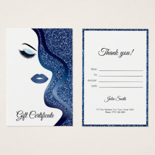Modern Dark Blue with Glitter Effect