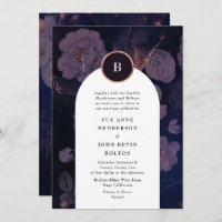 Modern Dark Boho Floral Arch Rose Gold Wedding
