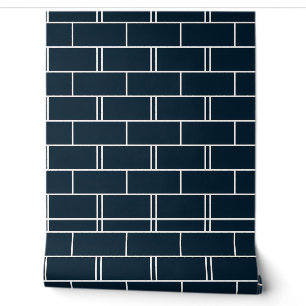 Modern Dark Brick Pattern Design Wallpaper