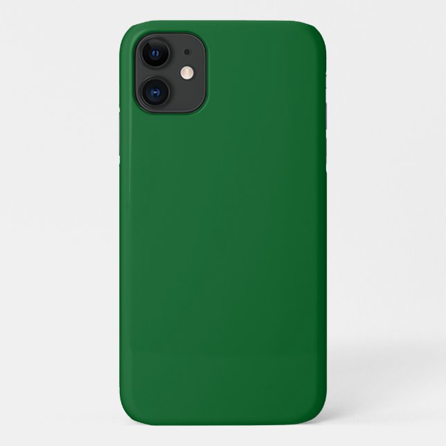 Modern Dark Forest Green Solid Colour  Case-Mate iPhone Case (Back)