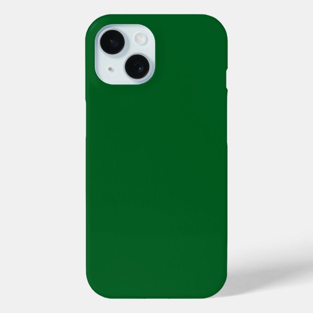 Modern Dark Forest Green Solid Colour  Case-Mate iPhone Case (Back)