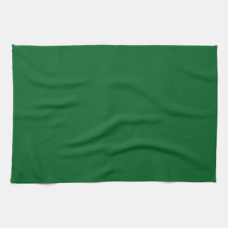 Modern Dark Forest Green Solid Colour  Tea Towel