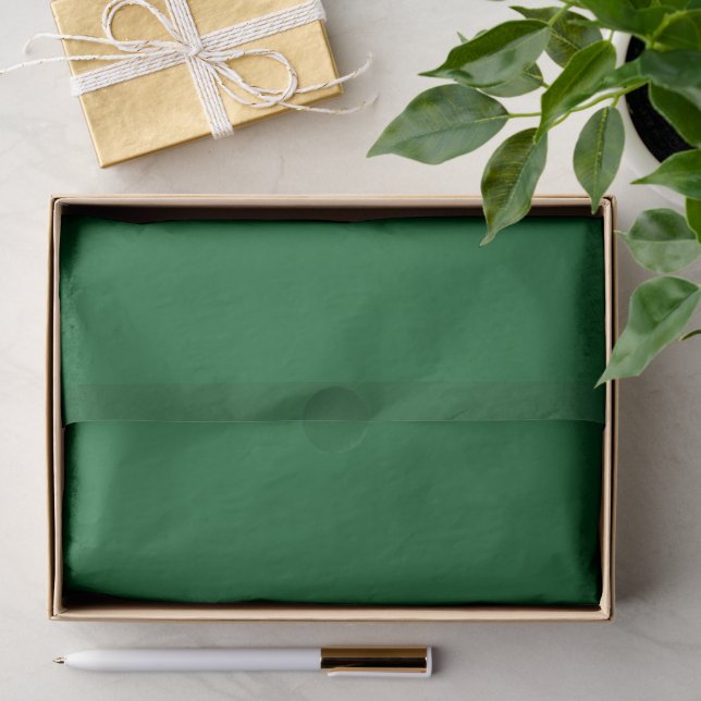 Modern Dark Forest Green Solid Colour  Tissue Paper (Gift)