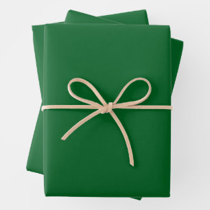 Modern Dark Forest Green Solid Colour Wrapping Paper Sheet