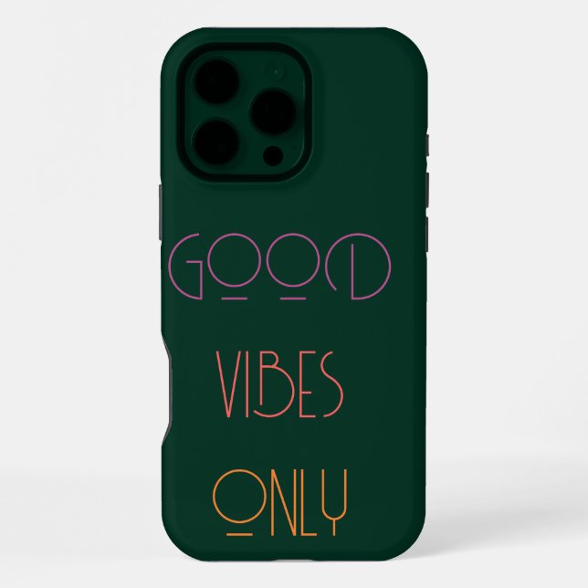 Modern Dark Green Monogram Initials Contemporary C iPhone Case (Back)