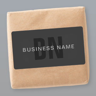Modern Dark Grey Editable Monogram Design Template