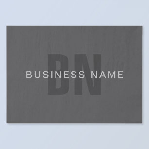 Modern Dark Grey Editable Monogram Design Template Tissue Paper