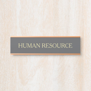Modern dark grey Faux Gold Office Room Department Door Sign