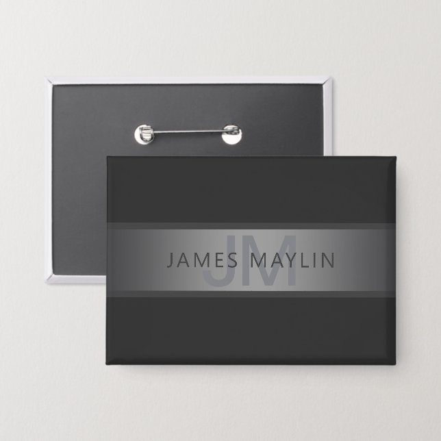 Modern Dark Grey Gradient Name or Business Name  (Front/Back)