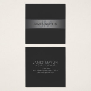Modern Dark Grey Gradient Name or Business Name
