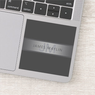 Modern Dark Grey Gradient Name or Business Name 