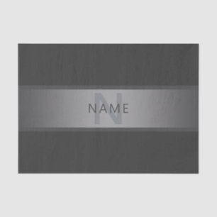 Modern Dark Grey Gradient Name or Business Name  Tissue Paper