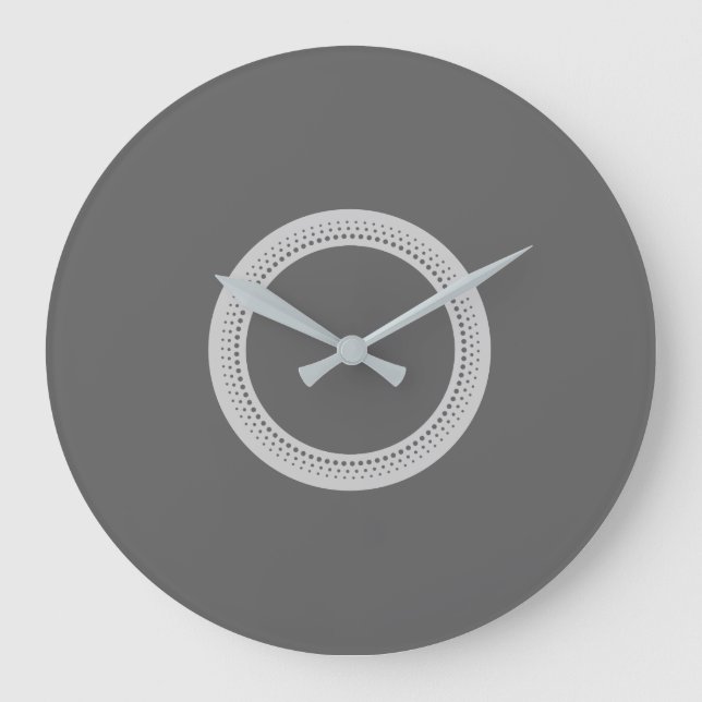 Modern Dark Grey Large Clock (Front)