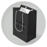 Modern Dark Grey Monogrammed Name (or other text)