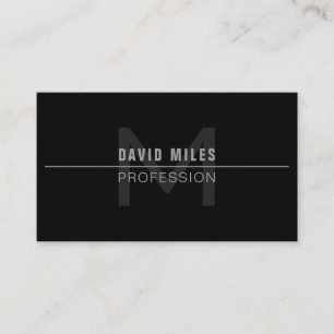 Modern Dark Grey Professional Name Business Card
