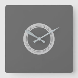 Modern Dark Grey Square Wall Clock
