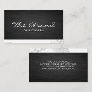 Modern Dark Metallic Modern Background Business Card