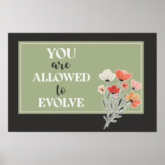Modern Dark Quote Poster – You Are Allowed