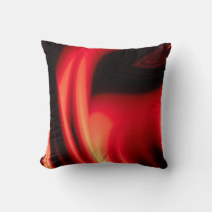 Modern Dark Red Black Colour Abstract Cushion