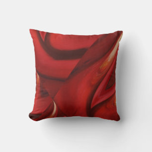 Modern Dark Red Brow Abstract Cushion