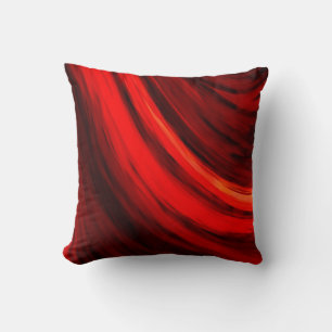 Modern Dark Red Brown Colour Abstract Cushion
