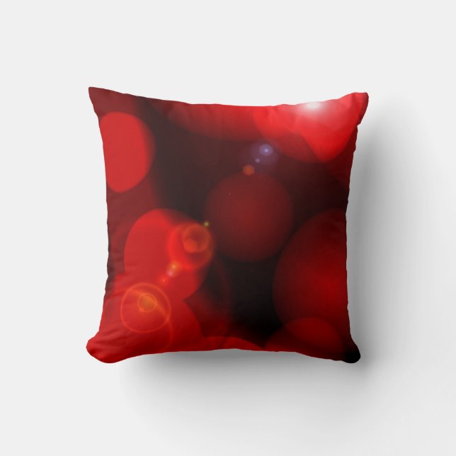 Modern Dark Red Colour Abstract Cushion (Front)