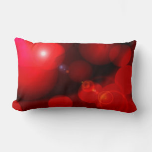 Modern Dark Red Colour Abstract Lumbar Cushion