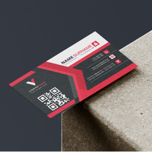 Modern Dark Red Elegant Business Card