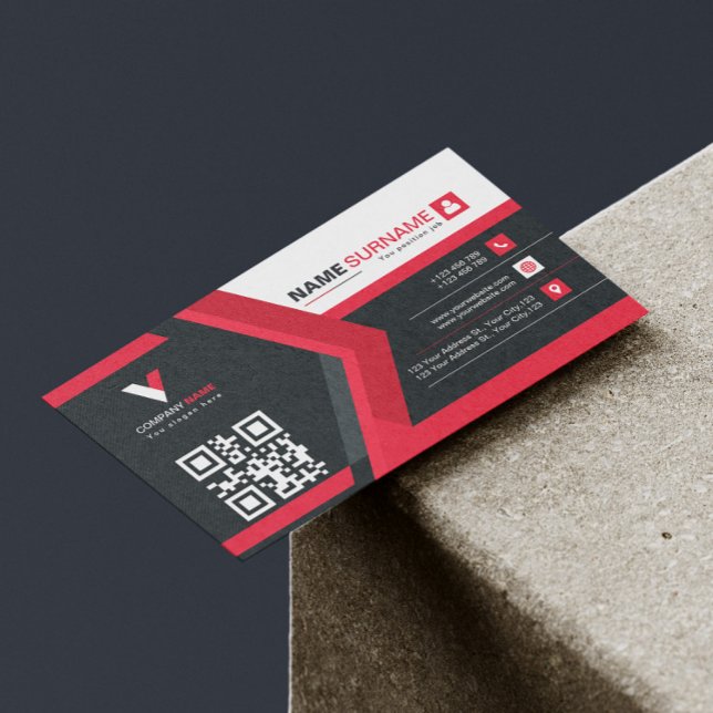 Modern Dark Red Elegant  Business Card (Creator Uploaded)