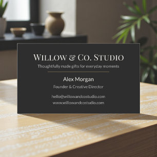 Modern Dark Small Business Card