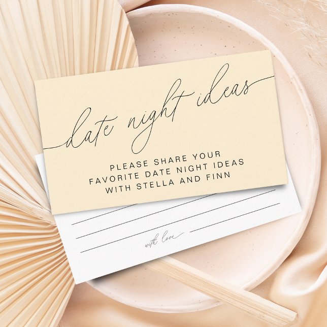 Modern Date Night Ideas Bridal Shower Cards (Modern Date Night Ideas Bridal Shower Cards)