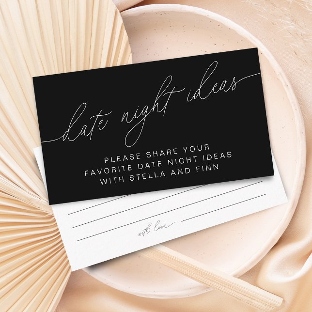 Modern Date Night Ideas Bridal Shower Cards (Modern Date Night Ideas Bridal Shower Cards)