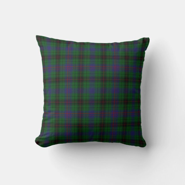 Modern Davidson Tartan Plaid Pillow (Front)