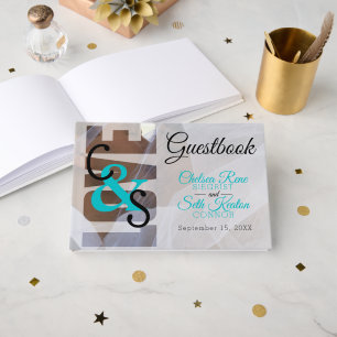 Modern Day Love - Turquoise Wedding Guestbook