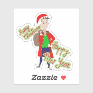 Modern day Santa Claus Sticker