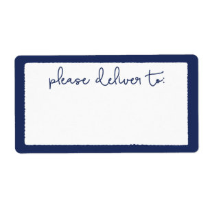 Modern Deckle Please Deliver To Address Label