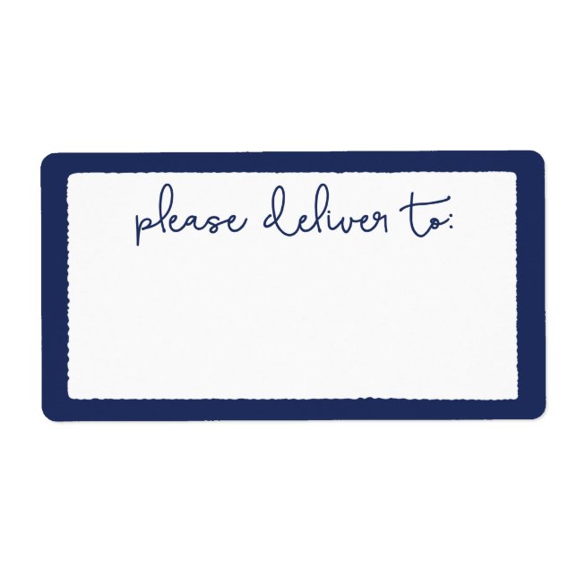 Modern Deckle Please Deliver To Address Label (Front)