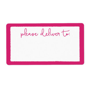 Modern Deckle Please Deliver To Address Label