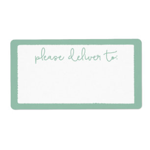 Modern Deckle Please Deliver To Address Label