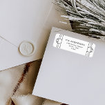 Modern Deco | Black and White Return Address Label<br><div class="desc">These elegant black and white return address labels feature a modern spin on classic art deco. Black geometric borders and ornamentation decorate a simple white background. They coordinate perfectly with our Modern Deco Christmas holiday greeting card collection.</div>