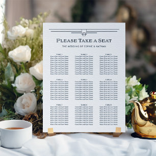 Modern Deco   Black and White Seating Chart