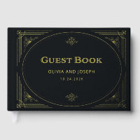 Modern Deco | Elegant Black and Gold Foil Wedding